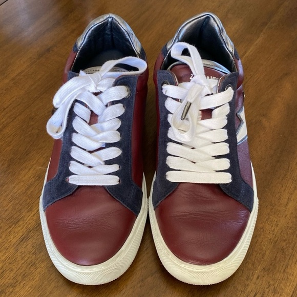Zadig & Voltaire Maroon Flash Sneakers - Picture 2 of 5